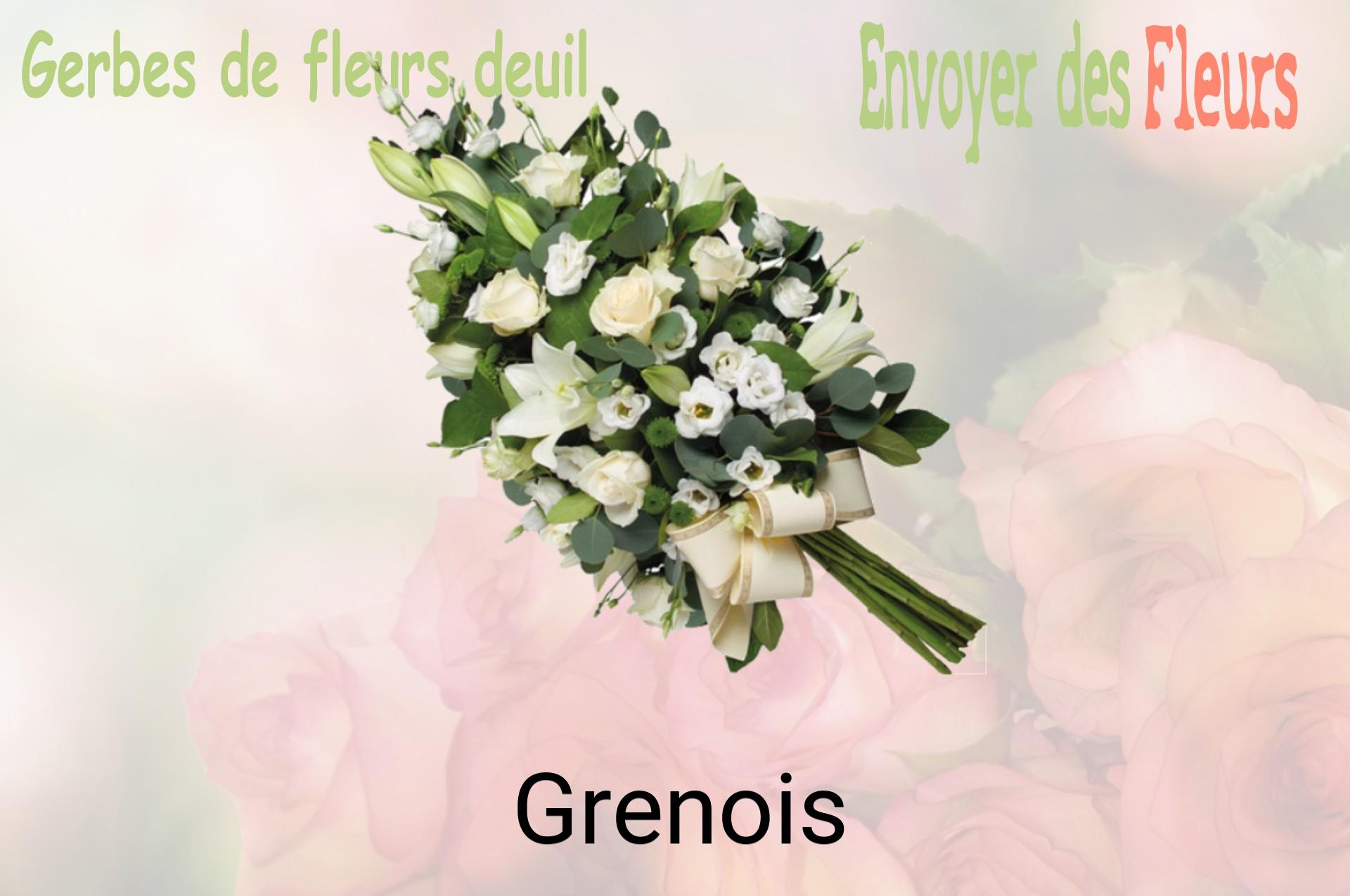 Gerbe de fleurs de deuil livrée à Grenois